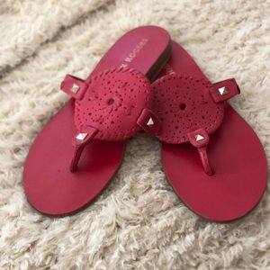 Red jack Rogers sandals